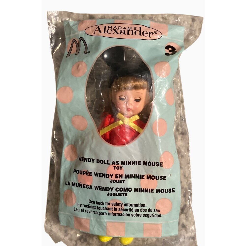 Madame Alexander Wendy Doll As Minnie Mouse McDonalds 2004 Collectible Toy